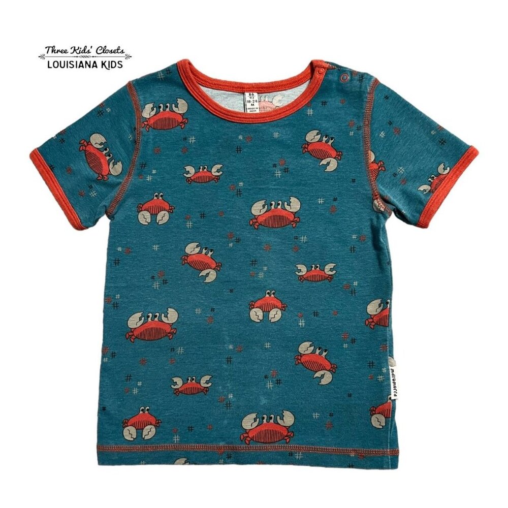 Maxomorra Sz 86/92 (18-24m) Organic Crab Shirt